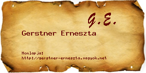 Gerstner Erneszta névjegykártya